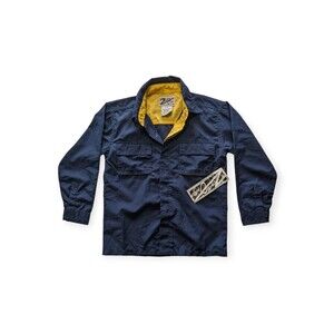 Boys Zone One Jacket With Pockets Blue/Yellow Size 5/6